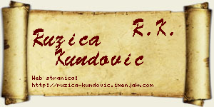 Ružica Kundović vizit kartica